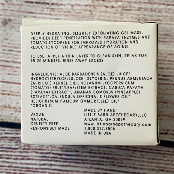 NIB Little Barn Apothecary Calendula Hydra Mask - Picture 4 of 6